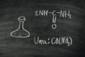 Urea acid on blackboard