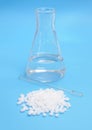 Urea, also called carbamide on white background