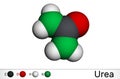 Urea, carbamide molecule. It is a nitrogenous compound containing a carbonyl group, is used as fertilizer, in cosmetics. Molecular