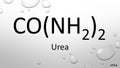 Urea chemical formula on waterdrop background Royalty Free Stock Photo