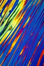 Urea crystals in polarized light Royalty Free Stock Photo