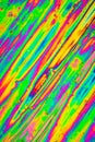 Urea crystals in polarized light Royalty Free Stock Photo