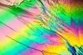 Urea crystals in polarized light Royalty Free Stock Photo