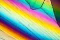 Urea crystals in polarized light