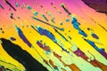 Urea crystals in polarized light Royalty Free Stock Photo