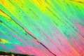 Urea crystals in polarized light Royalty Free Stock Photo