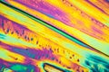 Urea crystals in polarized light Royalty Free Stock Photo
