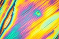 Urea crystals in polarized light Royalty Free Stock Photo