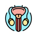 urethral stricture urology color icon vector illustration
