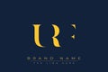 URF abstract letter logo design Royalty Free Stock Photo