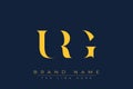 URG abstract letter logo design Royalty Free Stock Photo