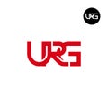 URG Logo Letter Monogram Design Royalty Free Stock Photo