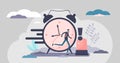 Urgency in business project deadline tiny person concept vector illustration