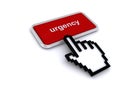Urgency button on white Royalty Free Stock Photo