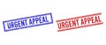 Distress Textured URGENT APPEAL Stamp Seals with Double Lines