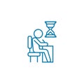 Urgent assignment linear icon concept. Urgent assignment line vector sign, symbol, illustration.