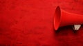 Urgent Call to Action: A Bold Red Megaphone Symbolizing Immediate Attention and Cyber Threats