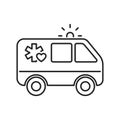 Urgent care black line icon. First aid. Outline pictogram for web page, mobile app, promo.