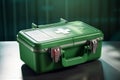 Urgent care, Green standard First Aid kit for emergency treatment