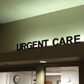 Urgent care sign marks entrance Royalty Free Stock Photo