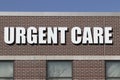 URGENT CARE sign at an outpatient health clinic. Urgent Care clinics may offer quicker service than an ER Royalty Free Stock Photo