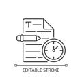 Urgent copywriting linear icon
