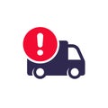 urgent delivery icon with a van