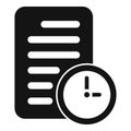 Urgent document icon simple vector. Late work online