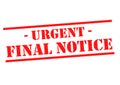 URGENT FINAL NOTICE Royalty Free Stock Photo