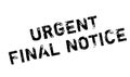 Urgent Final Notice rubber stamp