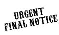 Urgent Final Notice rubber stamp