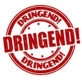 Urgent on german language  Dringend  sign or stamp Royalty Free Stock Photo