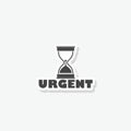 Urgent icon sticker isolated on white