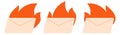 Urgent important messages icon. Mail burning in fire Royalty Free Stock Photo