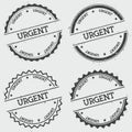 Urgent insignia stamp on white. Royalty Free Stock Photo