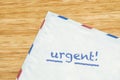 Urgent mail envelope
