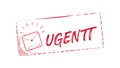 URGENT Mail Stamp on Envelope, Priority Communication, vector design Generative AI Royalty Free Stock Photo