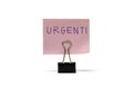 Urgent note