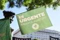 It is urgent. Poster of a rally in defense of the legal abortion. Argentina