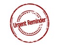 Stamp with text Urgent reminder