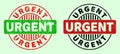 URGENT Round Bicolor Stamp Seals - Unclean Texture