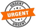 urgent stamp. urgent label on transparent background. round sign