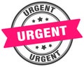 urgent stamp. urgent label on transparent background. round sign