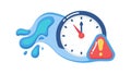 Urgent Time Warning Clock Icon with Speed Lines, vector design Generative AI Royalty Free Stock Photo