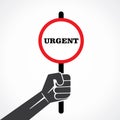 Urgent word banner