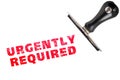 Urgently required stamp text