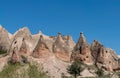 Urgup fairy chimneys, Turkey's tourism symbol, stone houses Royalty Free Stock Photo