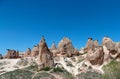 Urgup fairy chimneys, Turkey's tourism symbol, stone houses Royalty Free Stock Photo