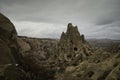 Cave houses with stairs made of rock naturally in Cappadocia Urgup Turkey Royalty Free Stock Photo