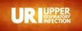 URI - Upper Respiratory Infection acronym Royalty Free Stock Photo